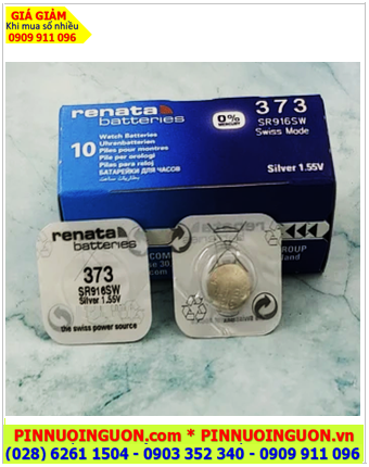 Renata 373 _Pin SR916SW, Pin đồng hồ 1.55v Silver Oxide Renata 373 _Pin SR916SW